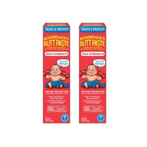 imageBoudreauxs Butt Paste Diaper Rash Ointment  Maximum Strength  Contains 40 Zinc Oxide  Paraben and PreservativeFree  4oz 2 Pack4 Ounce Pack of 2