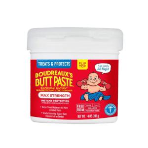 imageBoudreauxs Butt Paste Maximum Strength Diaper Rash Cream Ointment for Baby 14 oz FlipTop Jar14 Ounce
