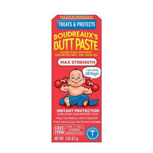 imageBoudreauxs Butt Paste Maximum Strength Diaper Rash Cream Ointment for Baby 14 oz FlipTop Jar2 Ounce
