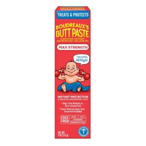 imageBoudreauxs Butt Paste Maximum Strength Diaper Rash Cream Ointment for Baby 14 oz FlipTop Jar4 Ounce