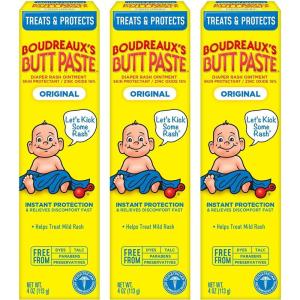 imageBoudreauxs Butt Paste Original Diaper Rash Ointment Tube 4 Oz4 Ounce Pack of 3