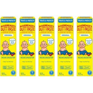 imageBoudreauxs Butt Paste Original Diaper Rash Ointment Tube 4 Oz4 Ounce Pack of 5