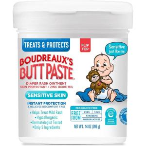 imageBoudreauxs Butt Paste for Sensitive Skin Diaper Rash Cream Ointment for Baby 4 oz Tube14 Ounce Pack of 1