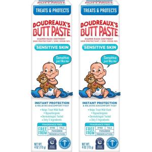 imageBoudreauxs Butt Paste for Sensitive Skin Diaper Rash Cream Ointment for Baby 4 oz Tube4 Ounce Pack of 2