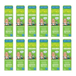 imageBoudreauxs Butt Paste with Natural Aloe Diaper Rash Cream Ointment for Baby 4 oz Tube Pack of 12